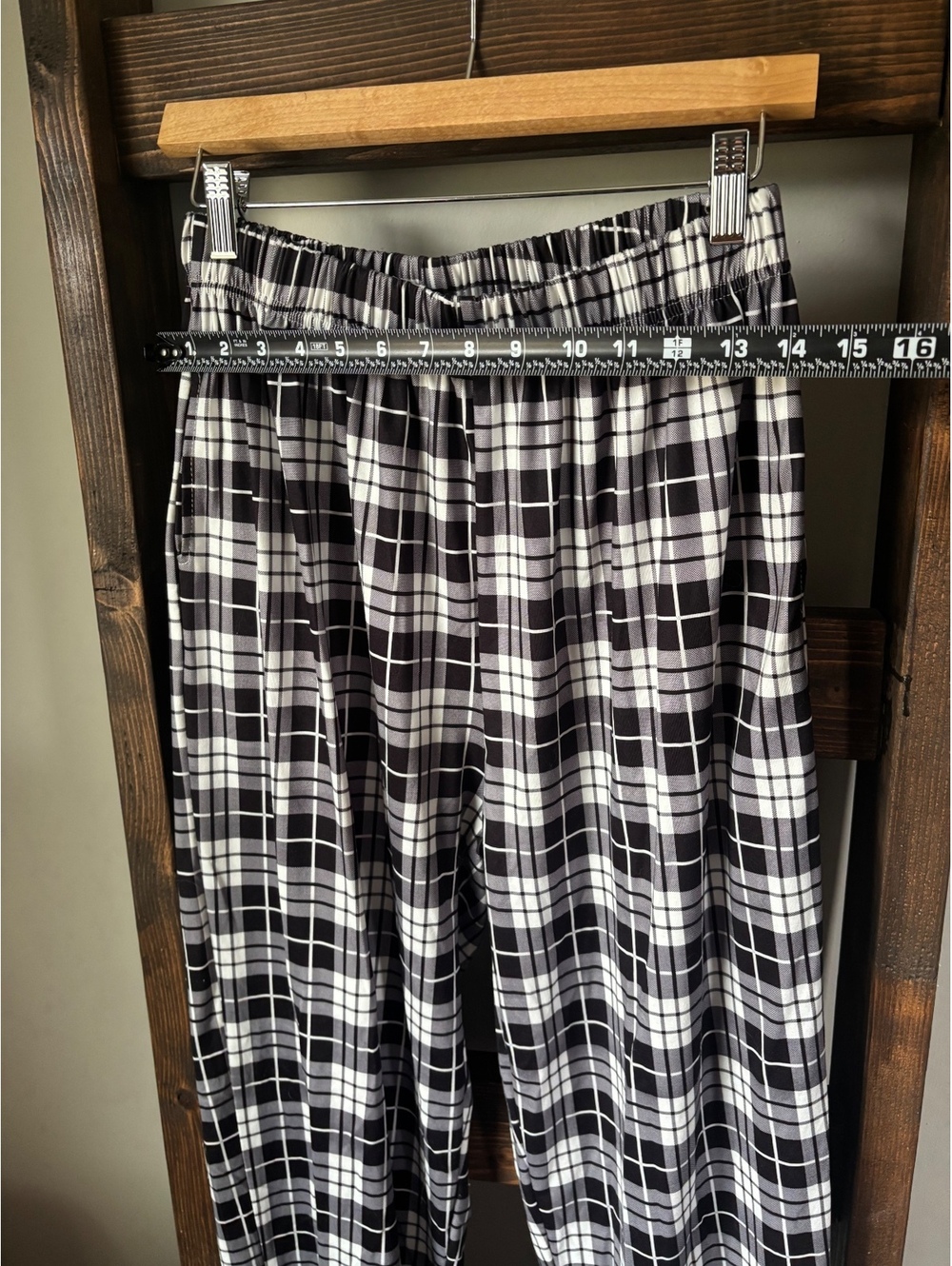 Black & White Plaid Pants - Picture 3 of 7